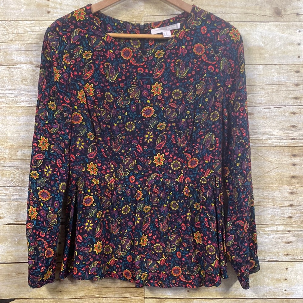 Forever 21 paisley floral print blouse size medium - Picture 1 of 11